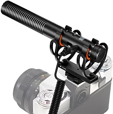 Digital Enhanced Суперкардиоидный микрофон с ЦПУ за Canon VIXIA HF G40 (Стерео /Пушка) с ръчен вятър Dead Cat