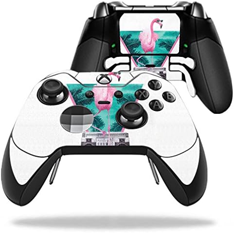 Кожата MightySkins, съвместим с контролера на Microsoft Xbox One Elite - Маями Flamingo | Защитен, здрав и уникален винил