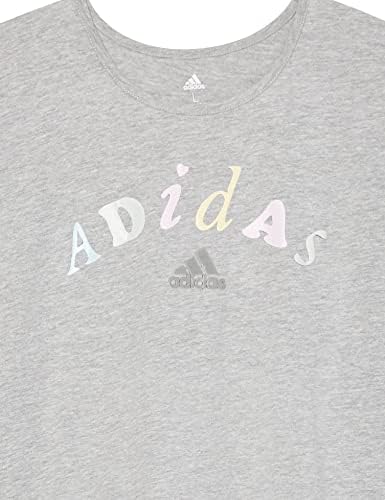 Тениска с кръгло деколте и къс ръкав adidas за момичета