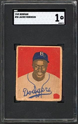 Доджърс Джаки Робинсън 1949 Боуман 50 Картичка Начинаещ С рейтинг 1 SGC - Бейзболни картички начинаещ с намален коефициент