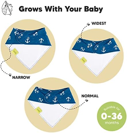 KeaBabies 8 Опаковки Слюнявчиков от органични бебешки кърпи и 5 опаковки органични салфетки от оригване за
