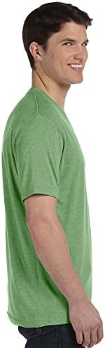 Облегающая тениска Bella Платно Triblend с V-образно деколте и страничните шевове