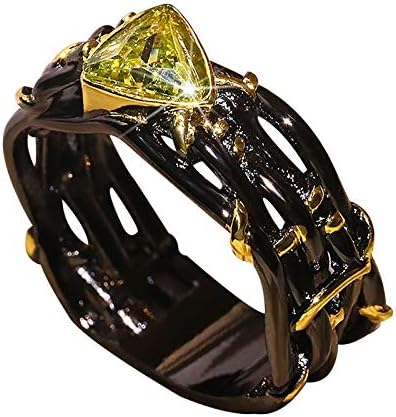Пръстен Размер на 6 Пръстен модерен подарък индивидуално бижу инкрустирани два цвята пръстен дамски пръстен (както е