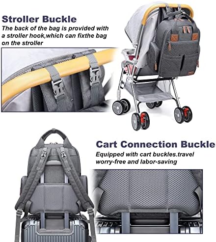 Раница AGUDAN Baby за памперси, Универсални Детски чанти, с Изолирани джобове и катарама за количка, Голям чанта за памперси,