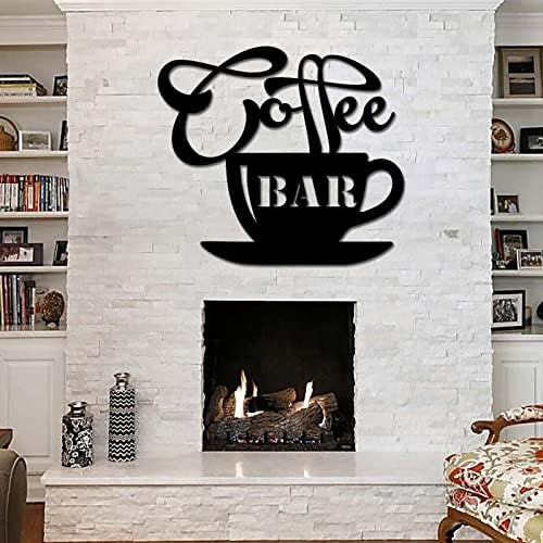 Метална Табела с думата Кафе бар, Интериор на Кафе бара, в Знак на Кафе на бара, Метални Табели с монограм Отвън, Семеен