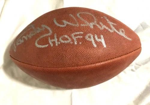Ранди Уайт Далас Ковбойз и КОПИТО Подписаха Официален футболна топка Wilson Football - Футболни топки с автографи