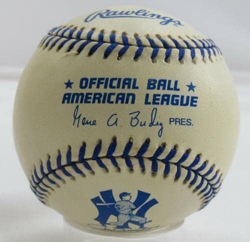 Космонавт Бил Ли е Подписал Автограф Rawlings Joe DiMaggio Baseball B101 IV - Бейзболни Топки с Автографи
