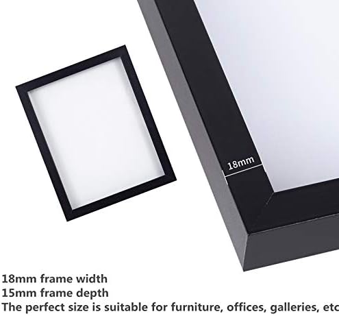 Muzilife 8x10 Рамка за сенки Дървени 3D-рамка за снимки със Стъклен капак, Витрина за стенни или Отделно стоящи