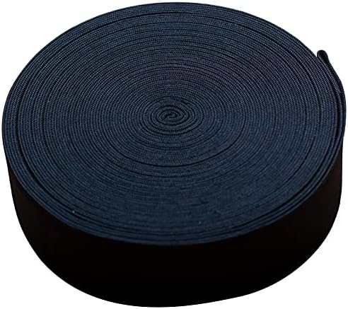 Дъвка ZORETTO за шиене Вязаная Еластична макара с Висока еластичност (1,5 инча на 12 Ярда, черен)