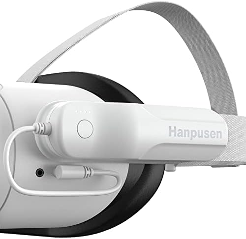 Акумулаторна батерия Hanpusen за Oculus Quest 2, Преносими зарядно устройство с капацитет 5000 mah за аксесоари Meta Oculus