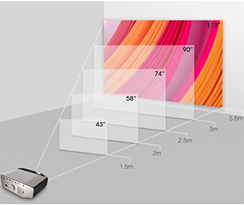 WIONC Поддържа 1080P led проектор 4000 Лумена, съвместими с HDMI, USB, VGA, AV, ръчен шрайбпроектор (Цвят: базовата