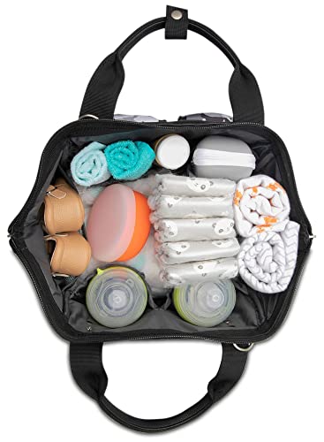 Детска чанта за памперси Brezza Lucia, раница и чанта–тоут – переноска по ваш избор и Просторна, но компактна конструкция с 12 джобове и се прибира калъф за памперси, цвет