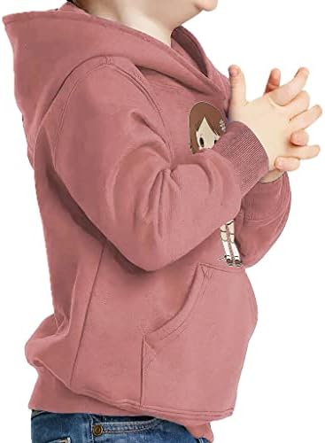 Скъпа Hoody с качулка за деца за момичета - Красива Hoody с качулка от Порести Руно - Художествена Hoody с качулка за деца