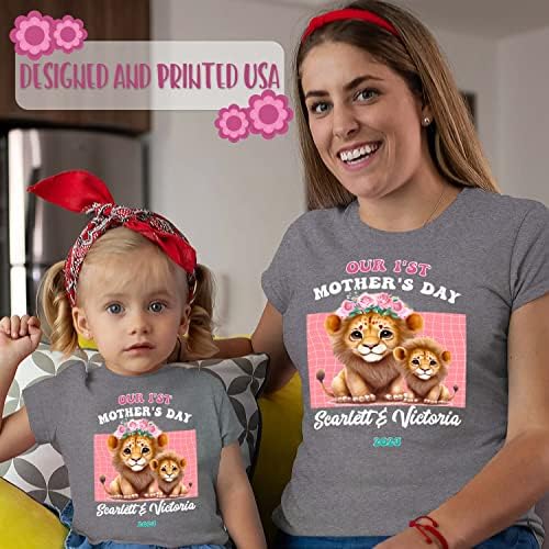 Персонализиран Комплект Тениски за Деня на майката, за мама и бебе - 7 комплекти и 9 Дизайни - Индивидуални подаръци под