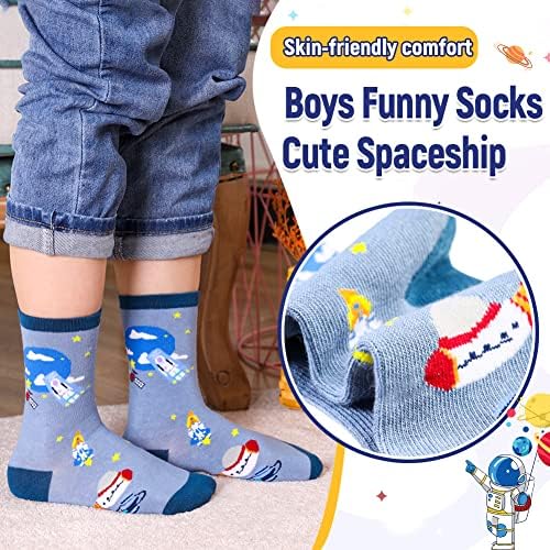 Детски Чорапи За Момчета Памучен Нов Забавен Домашен Любимец Модел, Спортни Ученически Ежедневни Безшевни Чорапи