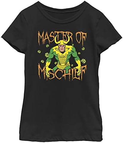 Стандартна тениска Marvel Master of Mischief с Винтажным Портрет на Локи За Момичета