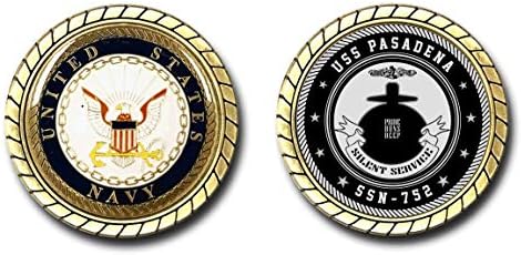 USS Pasadena SSN-752 Монета Повикване на подводница на ВМС на САЩ - Официално лицензирани