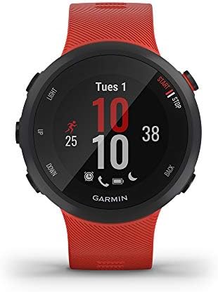 Лесен за употреба GPS часовници за бягане Garmin Forerunner 45, 42 мм, с подкрепата на безплатния план за тренировки на Garmin