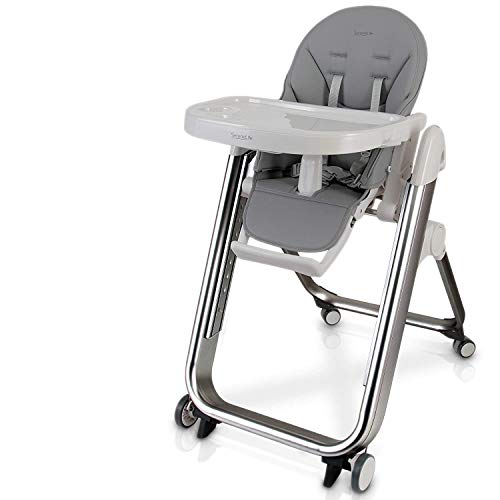 Седалка, столче за хранене за хранене на бебето - Компактно Столче за хранене за дете с колела, облегалка, поставка