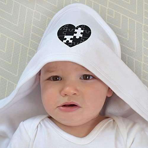 Бебешка хавлиена кърпа с качулка Парче от пъзела с аутизъм Сърце (HT00021094)