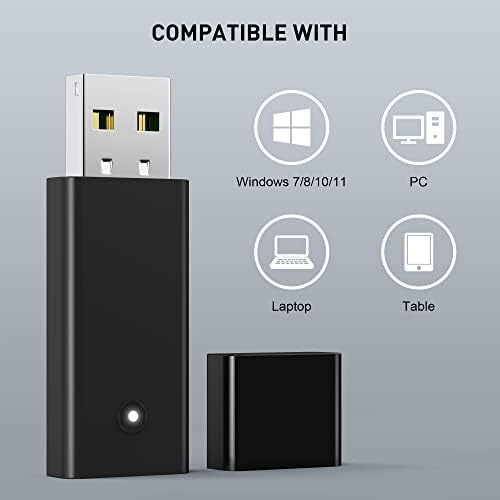 Безжичен адаптер pojifi контролера на Xbox към КОМПЮТЪР USB адаптер Windows 10 11 8 8,1 7, съвместим с контролерите