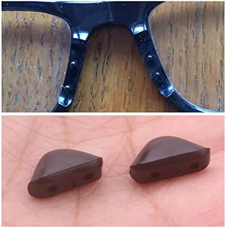 Аксесоари за очила LJWXX 2 чифта сменяеми силиконови плочки с две дупки на носа накладках за очила, Слънчеви очила,