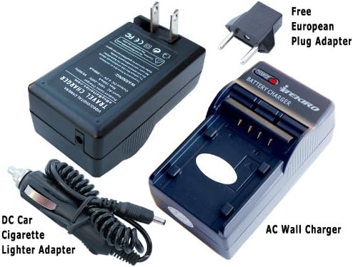 iTEKIRO AC Стенно Зарядно за Кола dc Комплект за Sony DCR-DVD205E DCR-DVD304E DCR-DVD305 DCR-DVD305E DCR-DVD403 + USB кабел