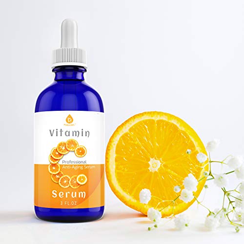 Pursonic Vitamin C Serum, 20% - на високоефективен най-Добрата биологичното Стареене хидратиращ серум за лице, шия, деколте и