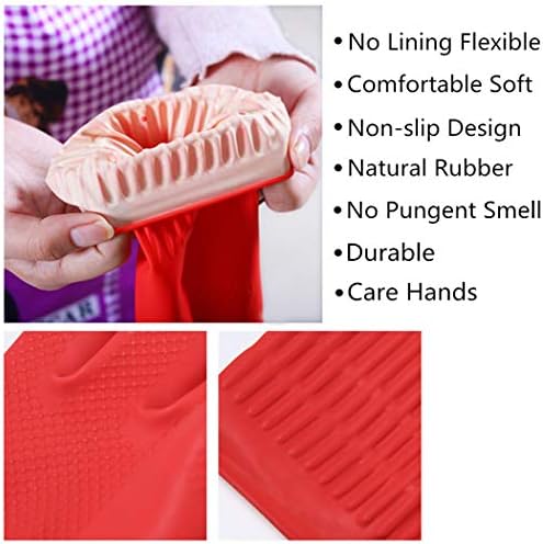 Гумени ръкавици за почистване на YSLON, кухненски ръкавици за миене на съдове, 2 двойки и кърпа за почистване, 2