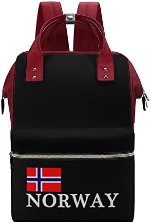 Националната гордост на Норвегия Чанта за Памперси Раница Водоустойчива Чанта За Майките Раница с Голям Капацитет