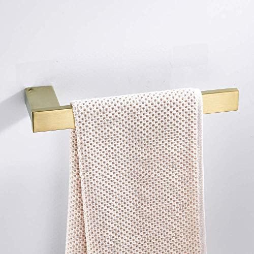 Държач за кърпи WEIKO Gold, халка за кърпи за ръце в банята, матирано злато, монтиране на стена, кратък лира,