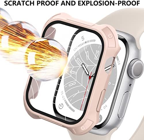 Fyi, калъф за Apple Watch Съвместим с Apple Watch Серия 8 Серия 7, 41 мм ултра тънък Твърд калъф за КОМПЮТЪР със защита на