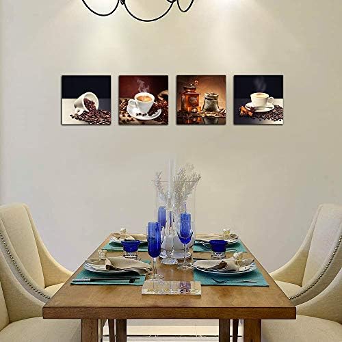 Стенно изкуство, за кухнята, чашата за Кафе на зърна, Щампи върху Платно, монтиран на стената Артистичен Интериор, Готов