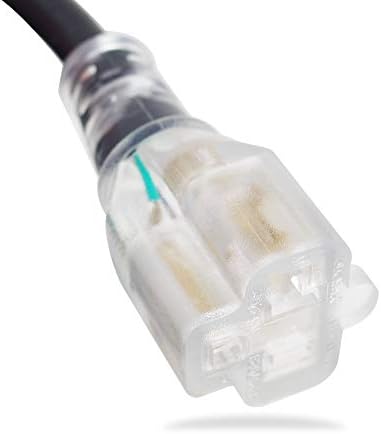 Удлинительный захранващия кабел NEMA 5-20P с конектор 5-20R, 25 фута, 20A / 125 В, 12/3 SJTW, захранващ кабел