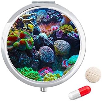 Океан Цветни Корали Науката На Природата Е Модел На Калъф За Хапчета В Джоба Кутия За Съхранение На Лекарства Контейнер