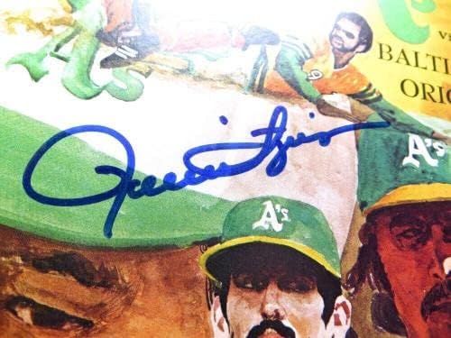 Програма Rollie Пръст с автограф и Автограф 1972 World Series A ' s JSA AH04521 - Списания MLB с автограф