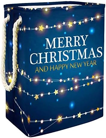 Inhomer Коледни Светлини челни Звезди Елементи от Дизайна 300D Оксфорд PVC, Водоустойчив Кошница за Дрехи, Голяма