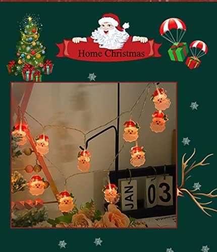 Edearkar 2-Pack 20 Led Гирлянди Дядо Коледа, 3 м/9,84 Фута, Топли Бели Декоративни led Гирлянди, Осветление на батерии