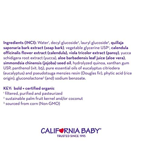 Детски шампоан и средство за измиване на тялото California Baby Tea Tree & Lavender - Бебешки сапун и шампоан за деца, тествани