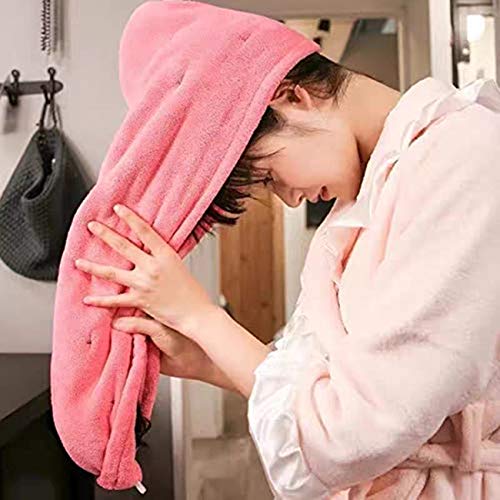 Впитывающее кърпа за сушене-Шапчица За сушене на коса-Превръзка на главата за душ-Комплект женски кърпи с катарама-Быстросохнущее