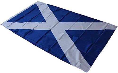 NSQFKALL Свети Флаг Шотландски Банер 3x5 Шотландски Солено Кръстоносен Вимпел Друга (синя, един размер)