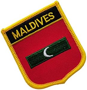 Международният флаг на Малдивски Острови, Бродирани Ленти, Тактическа Апликация с Морален Дух, Закопчалки, Желязна Нашивка