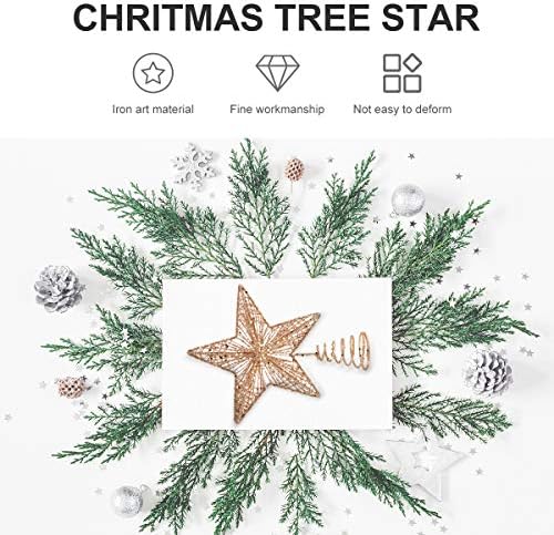 Абаодам Вкусно Желязо Артистична Декорация за Коледната елха е Съобразена Звезда, използвана за празнуване на
