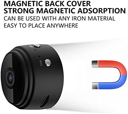 Мини камера TOPINCN с акумулаторна батерия 1080p капацитет 240 ма, Безжична HD-камера за офис (черен)
