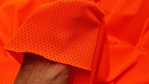 Pico Textiles Неоново-Оранжев плат от плътен Джърси с мрежа от полиестер Pro Mesh - Болт 4 Ярд - Мультиколлекция - Стил