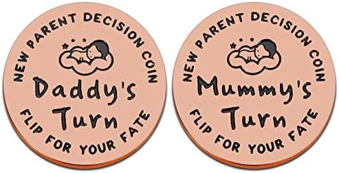 okkoCoin Забавно Монета за вземането на родителски решения, Подаръци за Нови родители, Подаръци за бременни за