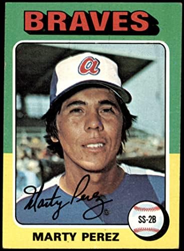 1975 Topps 499 Марти Перес Атланта Брэйвз (Бейзболна картичка) EX/MT Braves