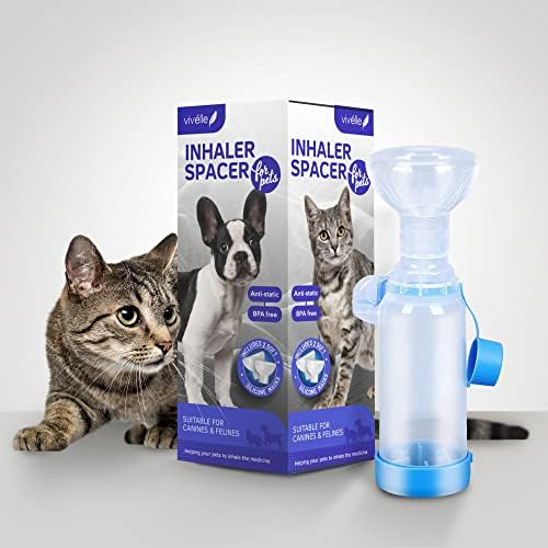 Vivélle Ръчно инхалатор-проставка за домашни любимци, котки и кучета, инхалатор-проставка за MDI