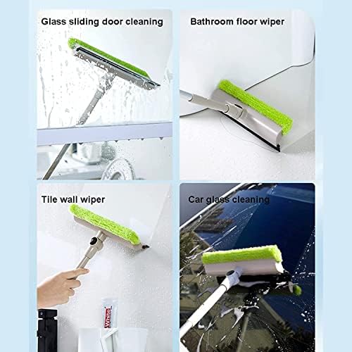 Чистачките на предното стъкло DOOFAN, Дюза За миене на прозорци, Комплект за миене на прозорци 3 в 1 с Телескопична