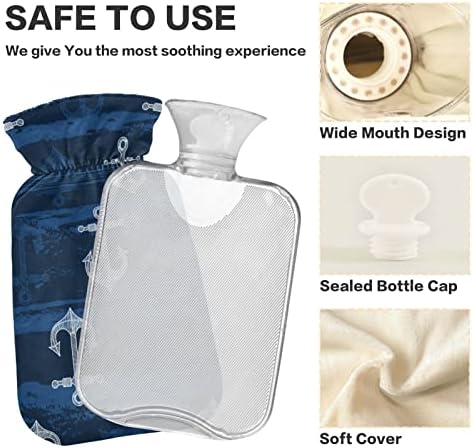 Бутилка за гореща вода с капак-Котва, Чанта за морска топла вода за Облекчаване на болката, Топла и студена терапия, Греющие